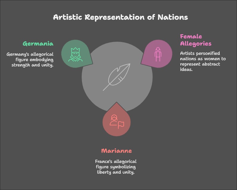 The Rise of Nationalism in Europe-Artistic representation of Nation