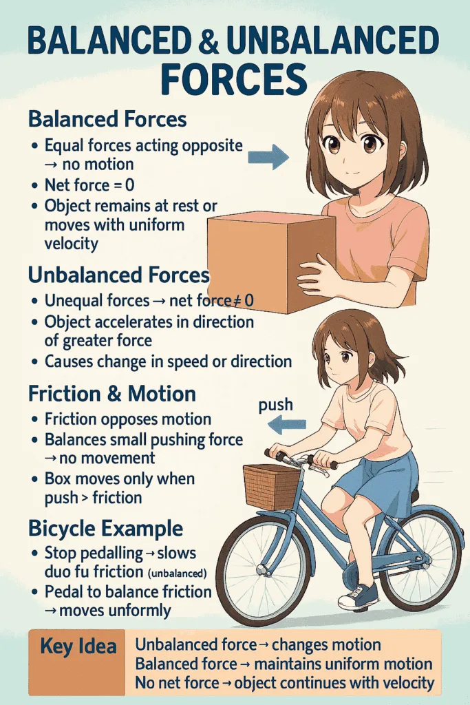 Short Notes Force And Laws Of Motion Class 9