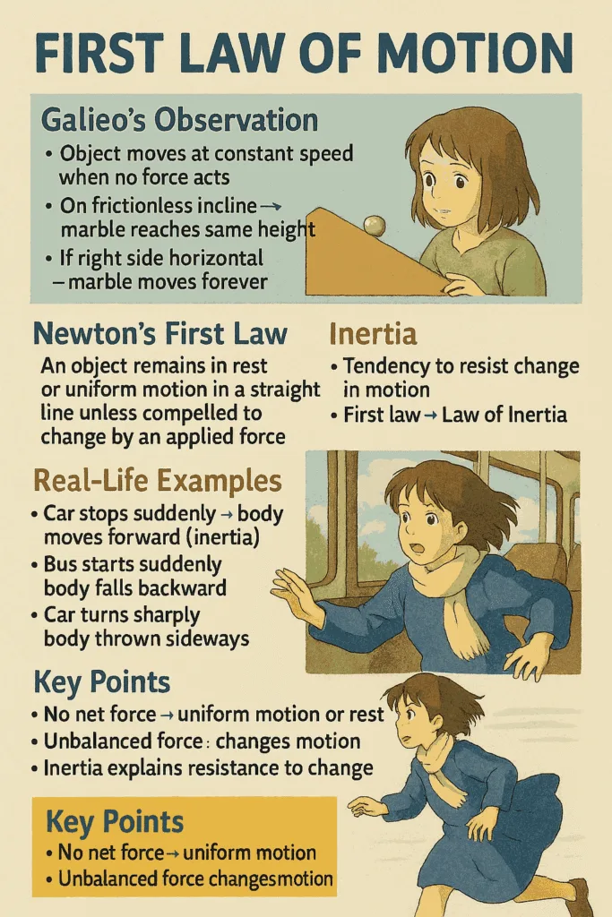 Short Notes Force And Laws Of Motion Class 9