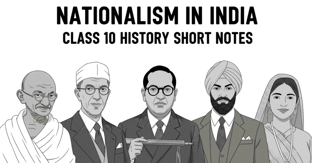 Nationalism In India Class 10 History Short Notes