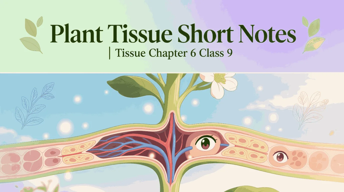 Plant Tissue Class 9 Tissue Chapter 6 Short Notes