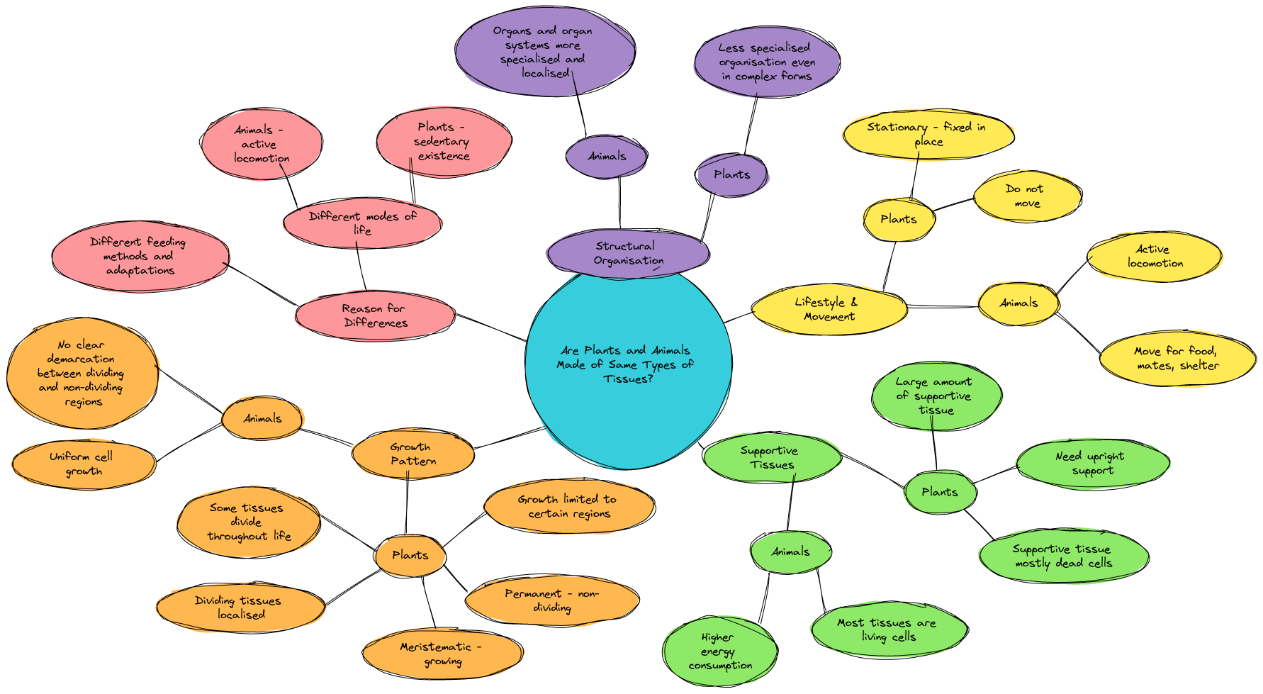 Tissues class 9 Mind Maps| Are Plants and Animal Tissue same?