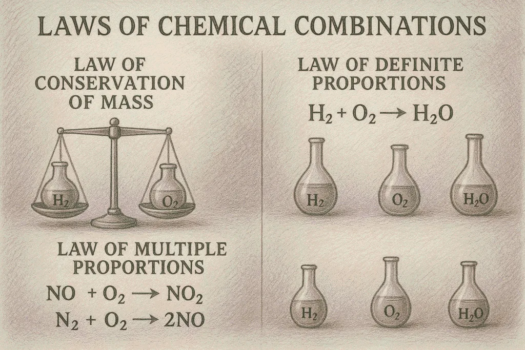 Laws Of Chemical Combination| Class 9 Atoms And Molecules MCQs