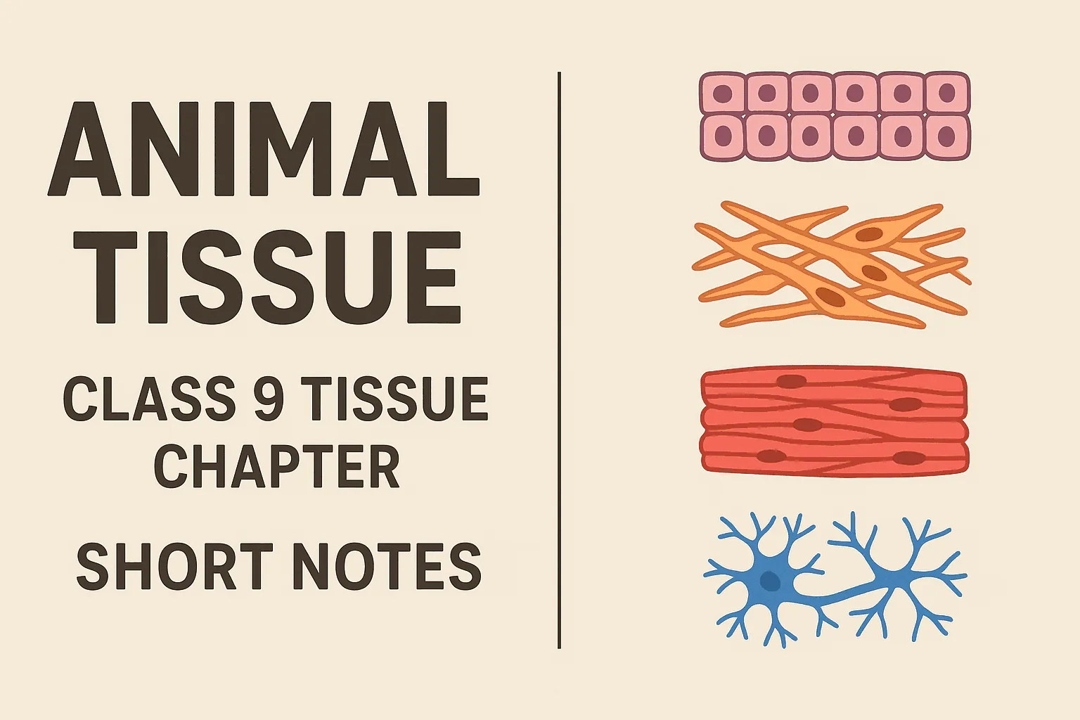 Animal Tissue Short Notes Class 9 Tissue Chapter 6