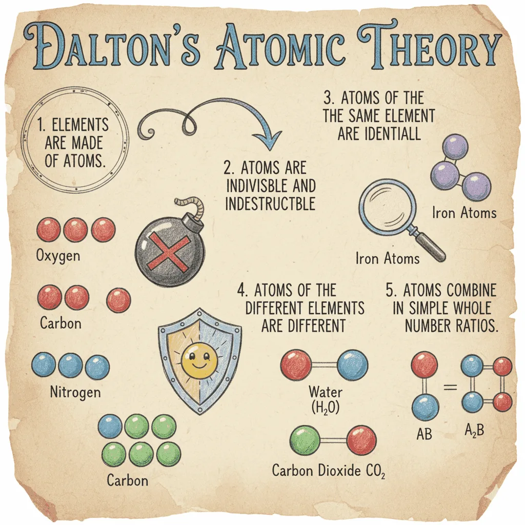 Dalton's Atomic Theory| Class 9 Atoms And Molecules MCQs