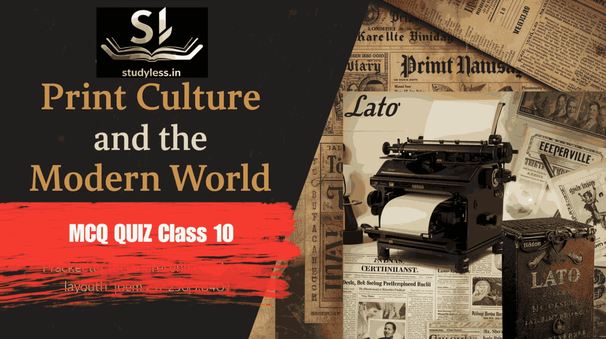 MCQs Print Culture And The Modern World