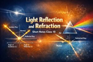 Light Reflection and Refraction Short Notes Class 10