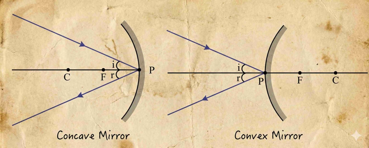 Angle I Angle R Light Reflection and Refraction Short Notes Class 10