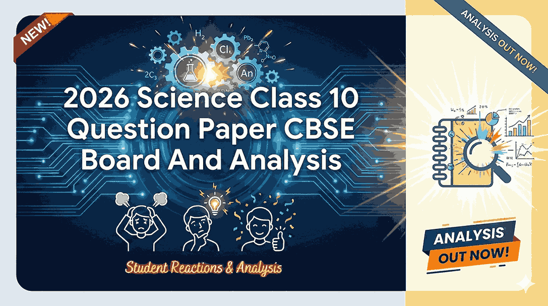 2026 Science Class 10 Question Paper And Analysis CBSE Board
