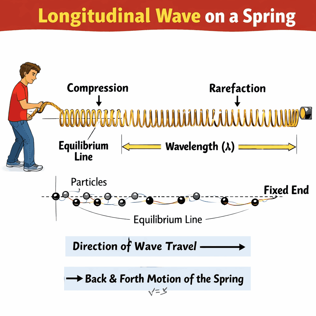 Transverse and Longitudinal Waves Interactive Simulation And Animation