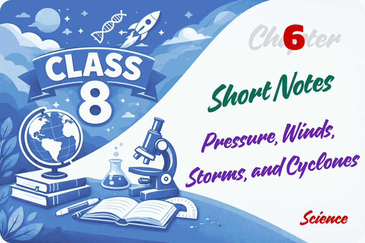 Pressure, Winds, Storms, and Cyclones Short Notes class 8