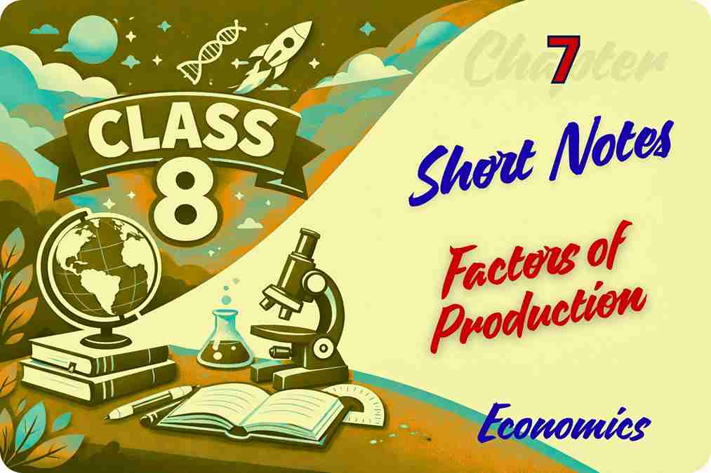 Factors of Production Short Notes Chapter 7 Class 8