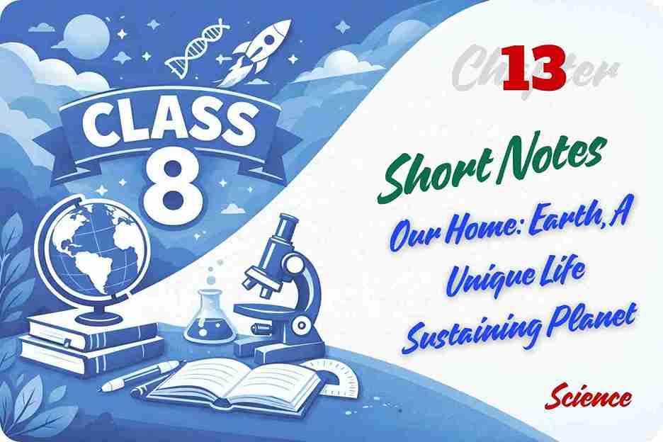 Our Home Earth, A Unique Life Sustaining Planet Notes Ch 13 Class 8