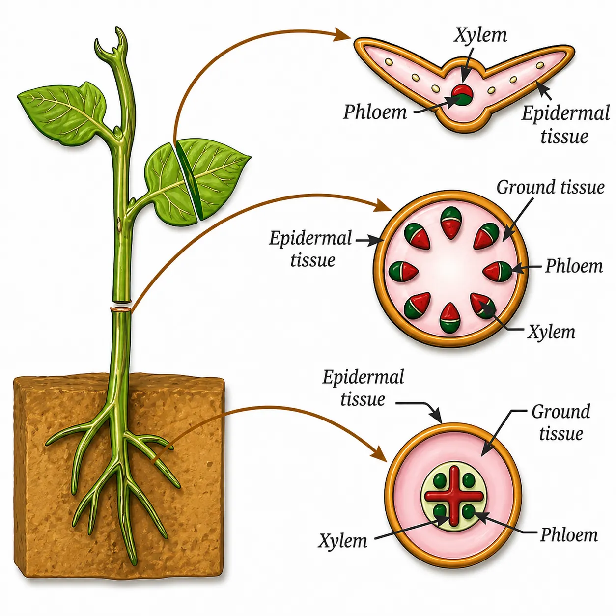 Tissue systems in plants|Notes: Tissues in Action Ch 3 Class 9 
