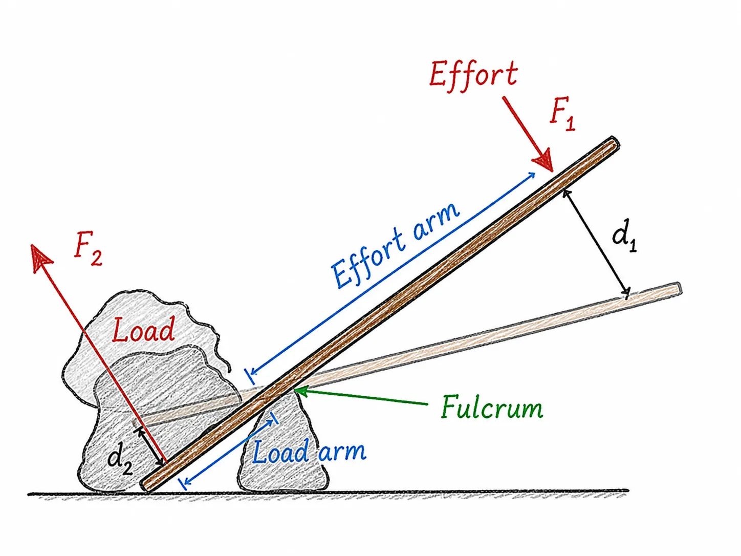 A lever used to lift a
heavy rock| Work, Energy, and Simple Machines Ch 7 Notes