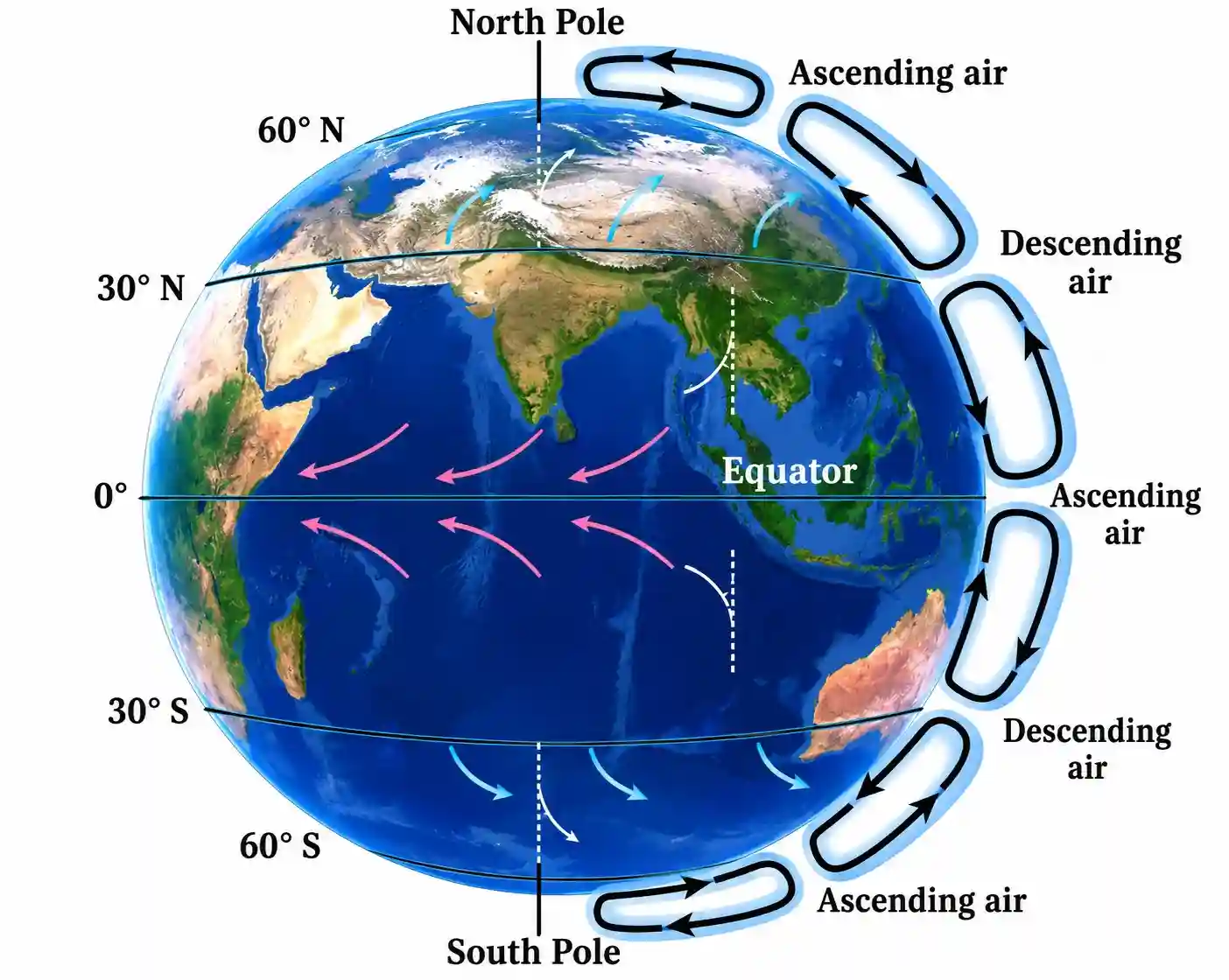 Notes Ch 13 Earth as a System Energy matter and life|permanent winds