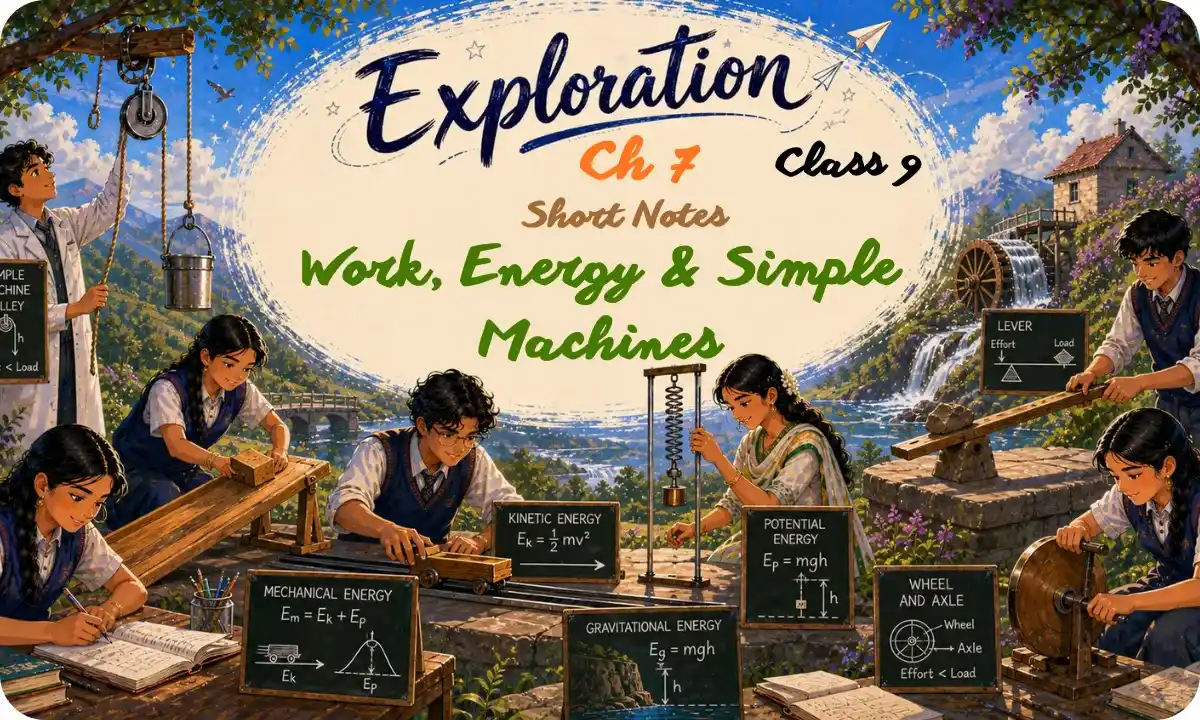 Work, Energy & Simple Machines — Class 9 Notes
