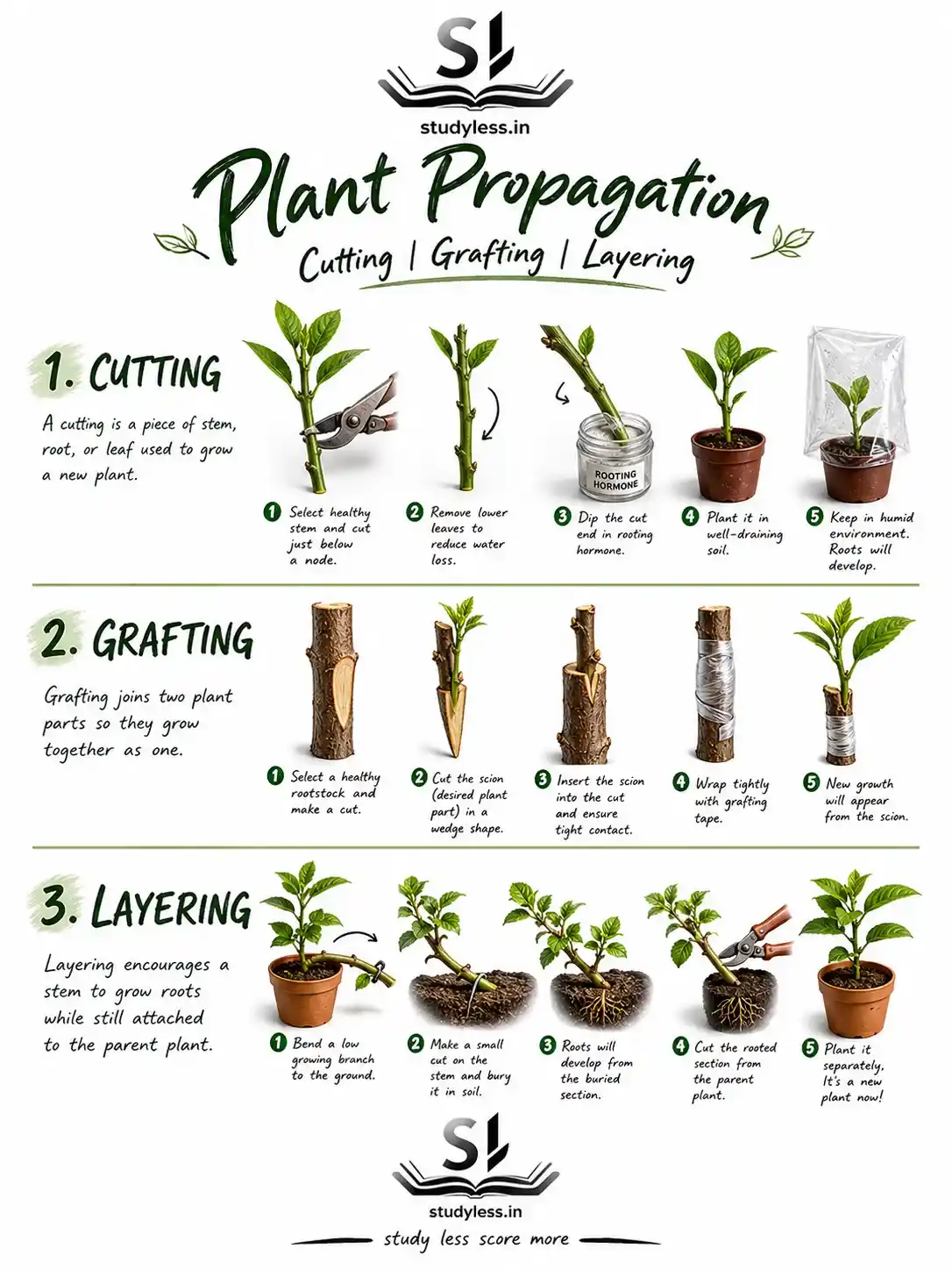 cutting, grafting and layering|Ch 11 Notes Reproduction: How Life Continues