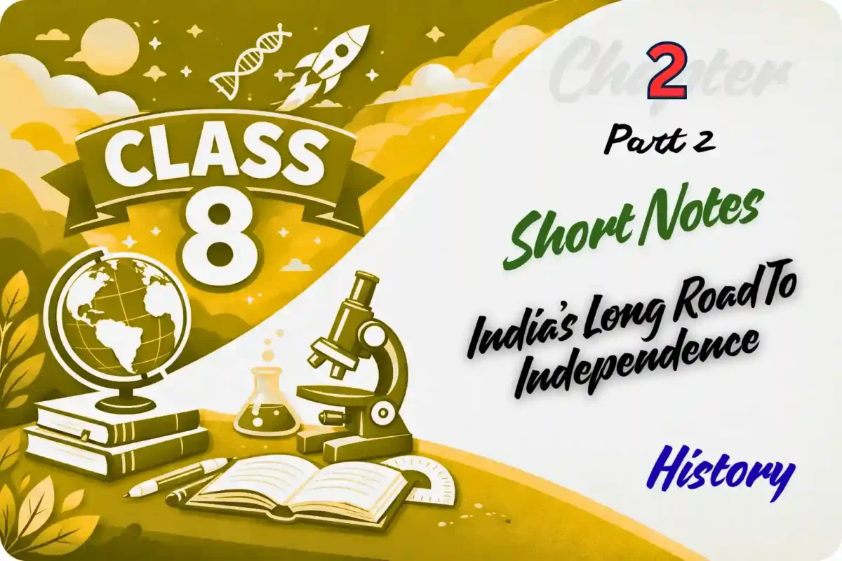 Ch 2 India’s Long Road To Independence Notes class 8
