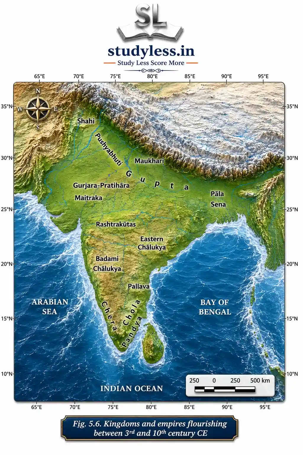 Kingdoms and empires flourishing between 3rd and 10th century CE|Ch 5 State and Society up to 1000 CE Notes