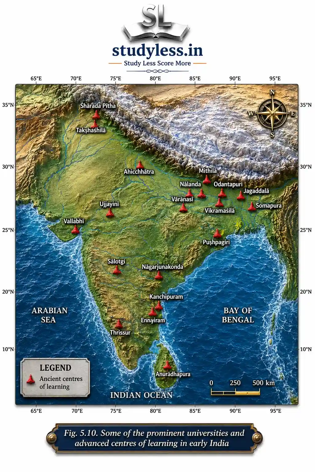 Some of the prominent universities and advanced centres
of learning in early India| Ch 5 State and Society up to 1000 CE Notes