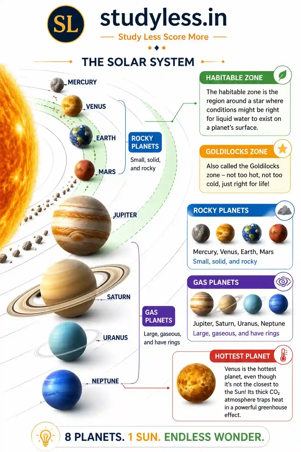 solar system | Ch 13 Our Home Earth A Unique Life Sustaining Planet Notes