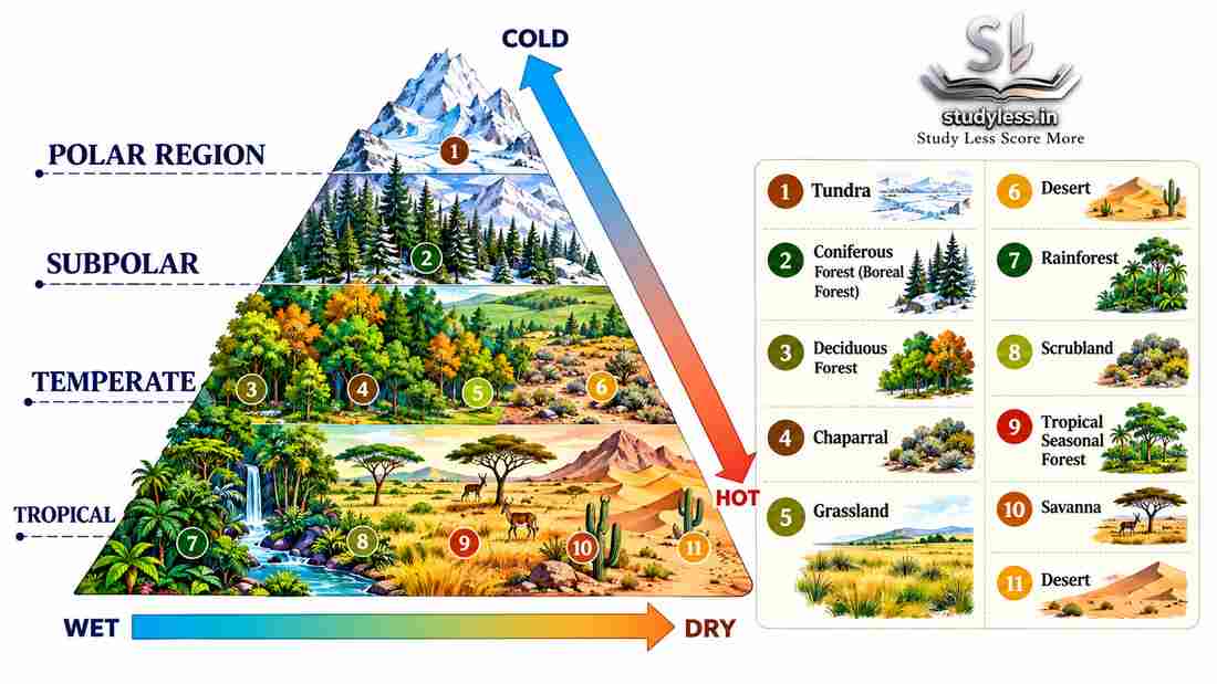 Biome Pyramid | Ch 2 Life On Earth Notes Class 9